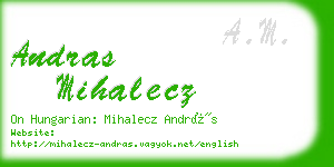 andras mihalecz business card